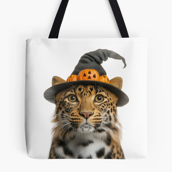 Item preview, Amur Leopard Wearing Halloween Witch Hat designed and sold by LazyOwlStore.