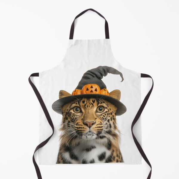 Item preview, Amur Leopard Wearing Halloween Witch Hat designed and sold by LazyOwlStore.