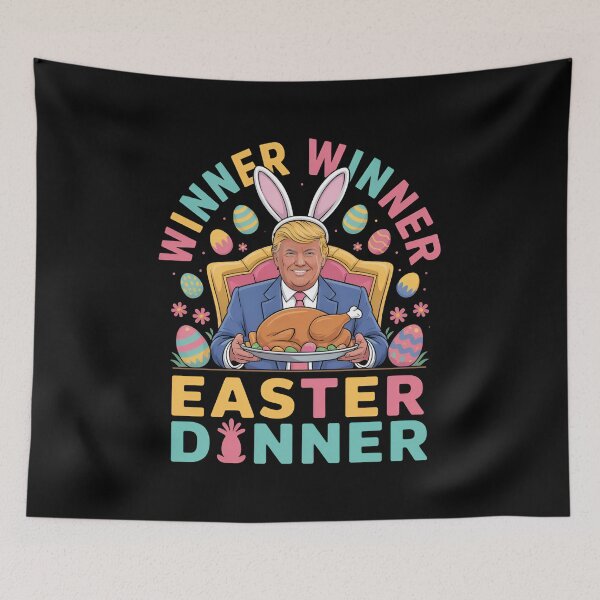 Item preview, Winner Winner Easter Dinner Trump - A funny gift for Trump fans, Easter lovers, and political humor enthusiasts. designed and sold by ZyziowskyArt.