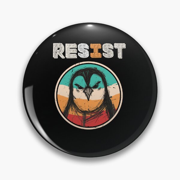 Item preview,  resist penguin usa flag retro vintage sunset designed and sold by RokaCircles.
