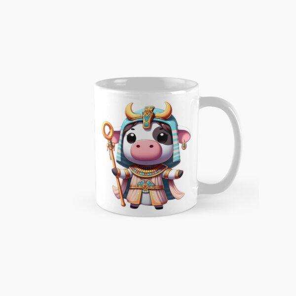 Vista previa del artículo con la obra «Vaca Faraón Kawaii: Diseño de caricatura de un dios egipcio adorable», diseñado y vendido por Kwanbaba21.