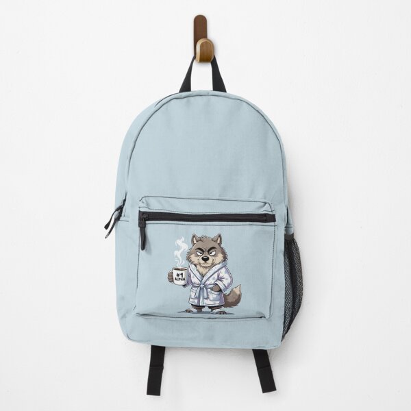 Item preview, Alpha Wolf in Robe Funny Cartoon | Cozy Animal Coffee Design designed and sold by Krasnovaovaova.
