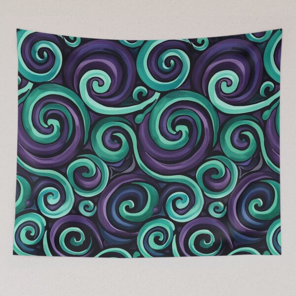 Aperçu de l'œuvre Modèle Paua maori de Nouvelle-Zélande Koru Design 363 créée et vendue par GrinGalore.