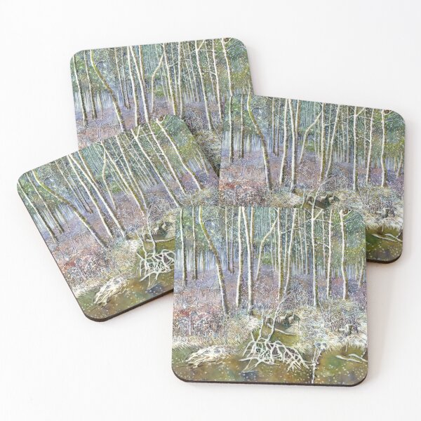 Item preview, winter forest  Watercolor painting  designed and sold by SVETLANA ZOLOTAREVA.