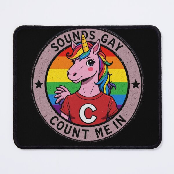 Item preview, Sounds Gay Count Me In Unicorn Rainbow Flag LGBT Gay Pride designed and sold by Kuki-shop.