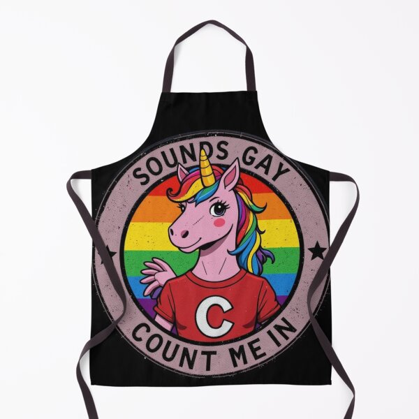 Item preview, Sounds Gay Count Me In Unicorn Rainbow Flag LGBT Gay Pride designed and sold by Kuki-shop.
