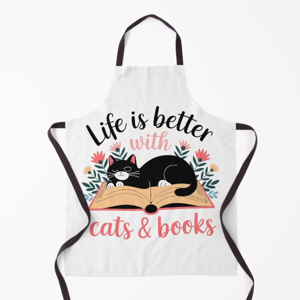 Item preview, Life is better with cats and books designed and sold by CatAPlenty.