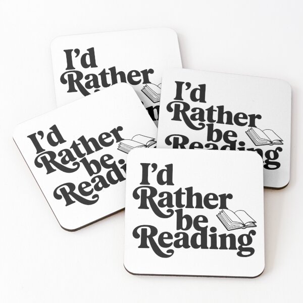 Item preview, I'd Rather Be Reading Art – Book Lover Quote Design for Readers and Bibliophiles designed and sold by pixelpopplanet.