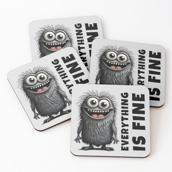 Item preview, Everything is Fine - Funny Mood Creature designed and sold by SolaoLab.