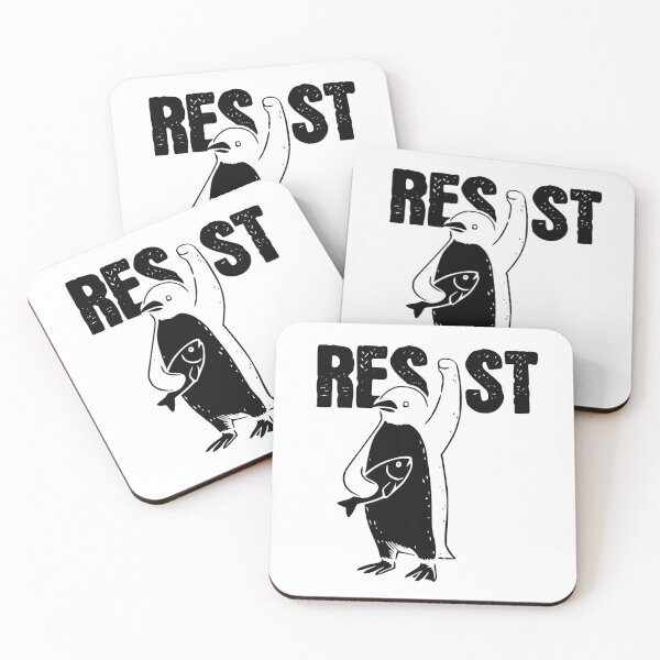 Item preview, Gift Resist Penguin Activism Graphic Design,Vintage Protest Penguin Drawing Activism designed and sold by BornBorn.