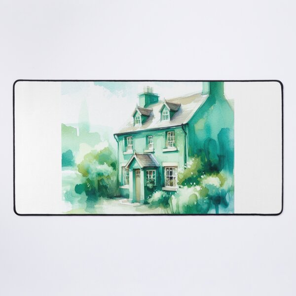 Item preview, watercolor country house designed and sold by Dogandesighn.
