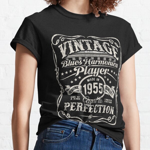 Adam Gussow's Vintage Blues Harmonica Player Made in 1955 Classic T-Shirt