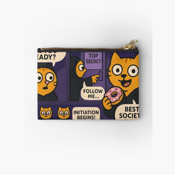 Item preview, Funny Cat Secret Society for National Donut Day designed and sold by memememescat.