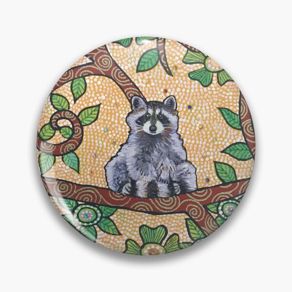 Item preview, Cute Raccoon Sitting in a Blossom Tree ( NO AI )  designed and sold by ManonElmendorp.