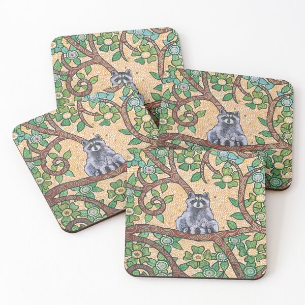 Item preview, Cute Raccoon Sitting in a Blossom Tree ( NO AI )  designed and sold by ManonElmendorp.
