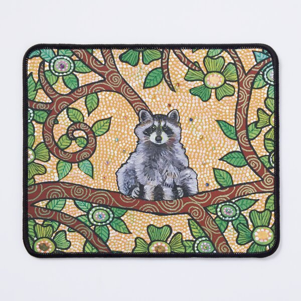 Item preview, Cute Raccoon Sitting in a Blossom Tree ( NO AI )  designed and sold by ManonElmendorp.