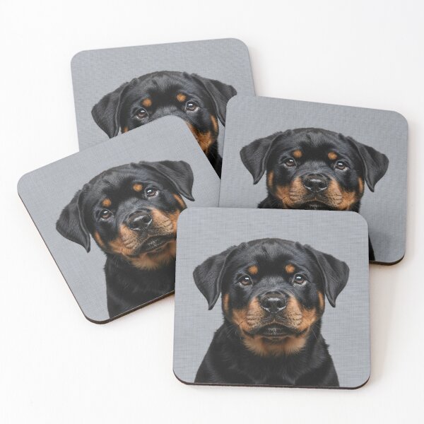 Item preview, Baby Rottweiler on Grasscloth Fabric – Cute Jungle Cub designed and sold by svarupa.