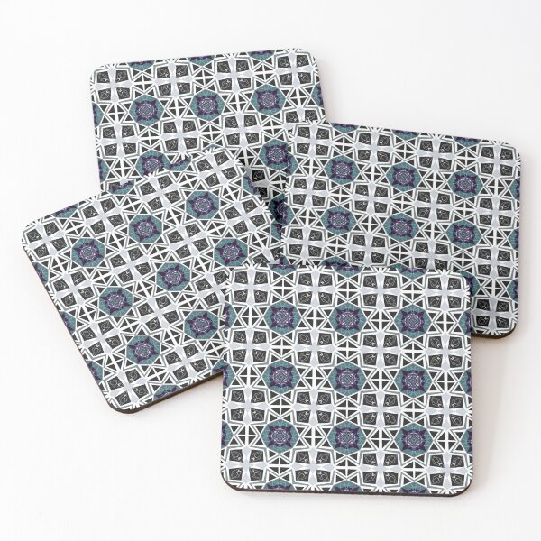 Item preview, Galactic Hex – Futuristic Geometric Pattern designed and sold by StarbornDesign.