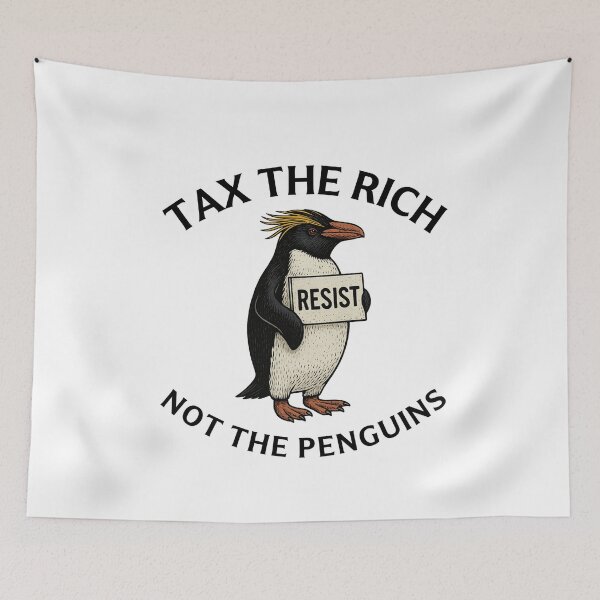 Item preview, Tax Breaks for Penguins Rich People Get No Waddle Room  designed and sold by The Junto Shop.