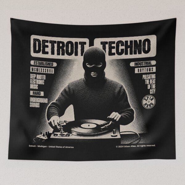 Item preview, Detroit Techno - Hard Techno Underground DJ designed and sold by Urban-Alien.
