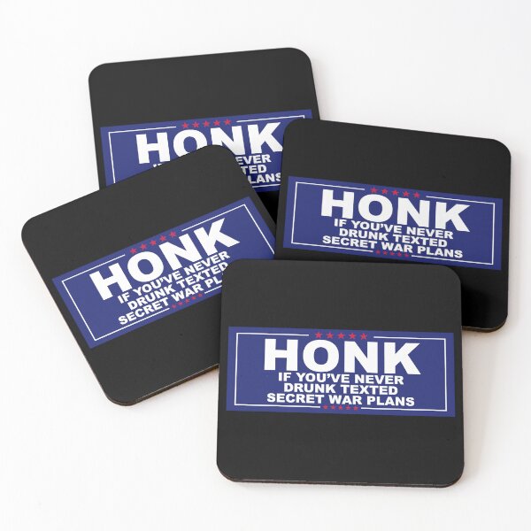 Item preview, Honk If You've Never Drunk Texted Secret War Plans Bumper Sticker Car Magnet designed and sold by dgavisuals.
