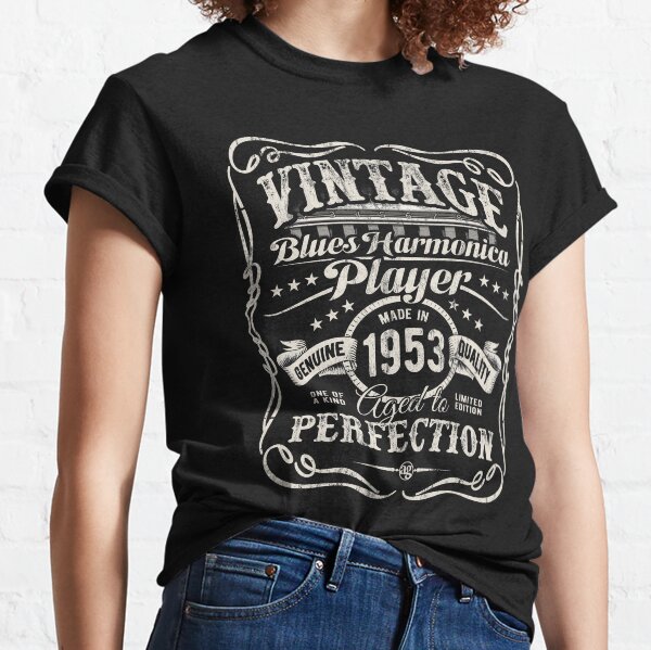Adam Gussow's Vintage Blues Harmonica Player Made in 1953 Classic T-Shirt
