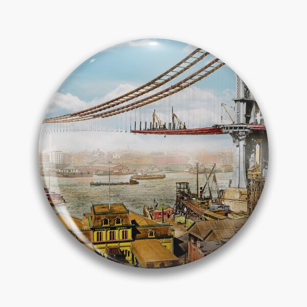 Item preview, City - Brooklyn, NY - The construction of the Manhattan bridge 1909 designed and sold by Mike Savad Photography.