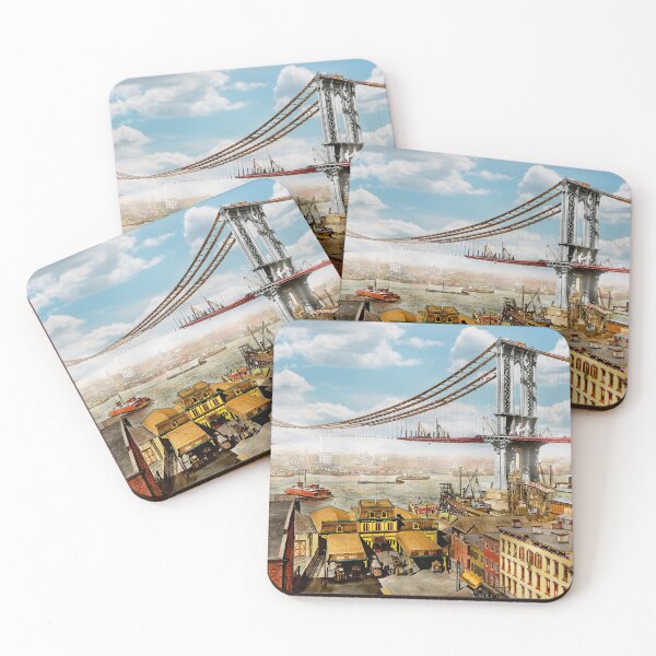 Item preview, City - Brooklyn, NY - The construction of the Manhattan bridge 1909 designed and sold by Mike Savad Photography.