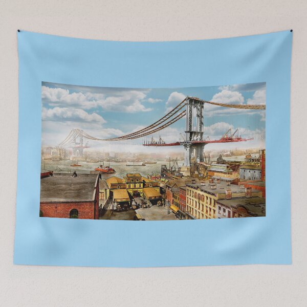 Item preview, City - Brooklyn, NY - The construction of the Manhattan bridge 1909 designed and sold by Mike Savad Photography.