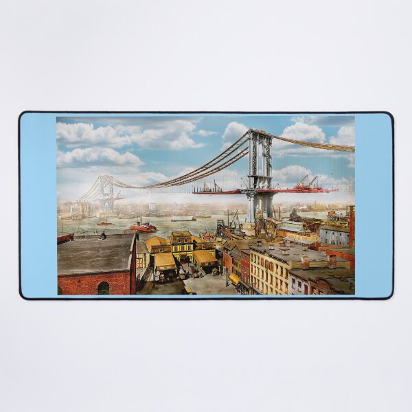 Item preview, City - Brooklyn, NY - The construction of the Manhattan bridge 1909 designed and sold by Mike Savad Photography.