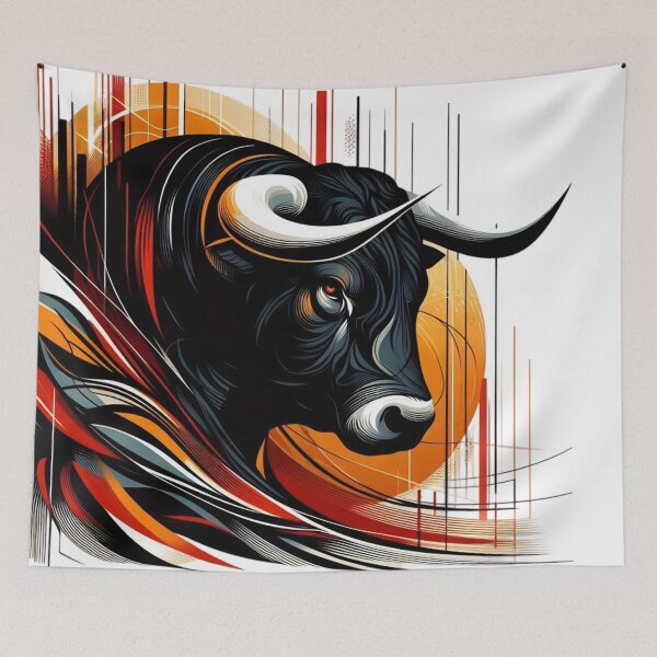 Item preview, COLORFUL BULL'S HEAD (WHITE) designed and sold by Marlon Oseguera.