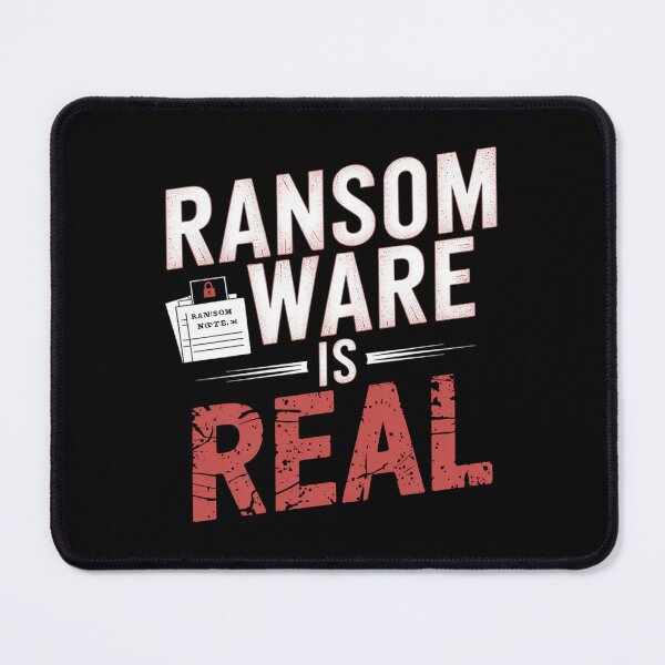 Item preview, Ransomware Is Real Art – Cybersecurity Awareness Design for IT Pros & Ethical Hackers designed and sold by pixelpopplanet.