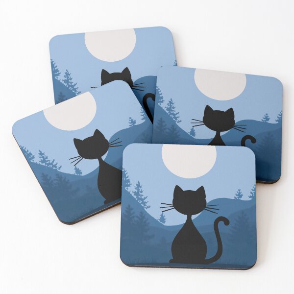 Item preview, Cat in the moonlight designed and sold by QuanntixArt.