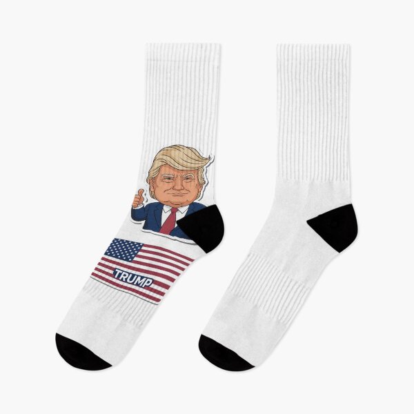 Item preview, Cartoon Trump with USA Flag Background designed and sold by yasarstore.