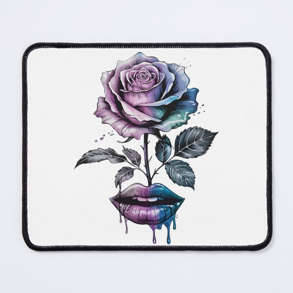 Item preview, Purple Rose Dripping Lips Mouth Flower Women Girls designed and sold by clothesy7.
