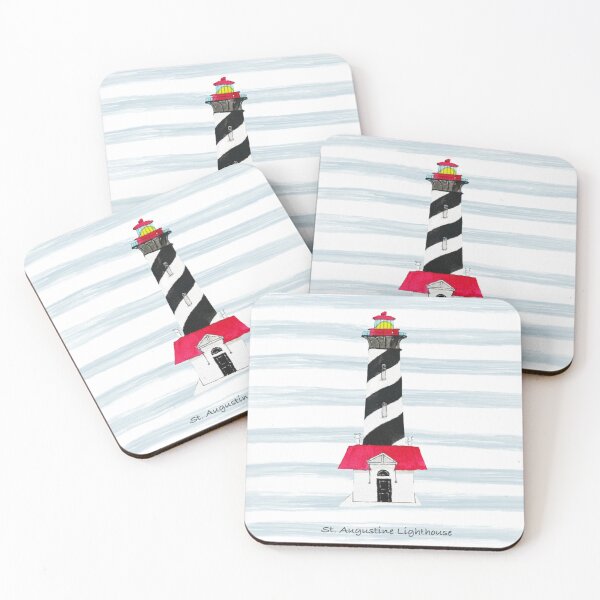 Item preview, St. Augustine Lighthouse with Blue Stripes designed and sold by K Jolly Art .