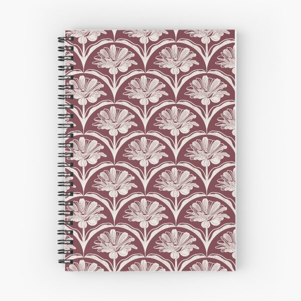 Item preview, Floral Scallop Block Print Pattern - Borscht & Ibis White  designed and sold by chrisdembinski.