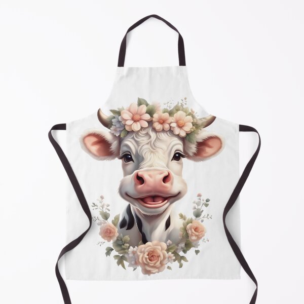 Item preview, Cute baby Cow with Flowers designed and sold by SolaoLab.
