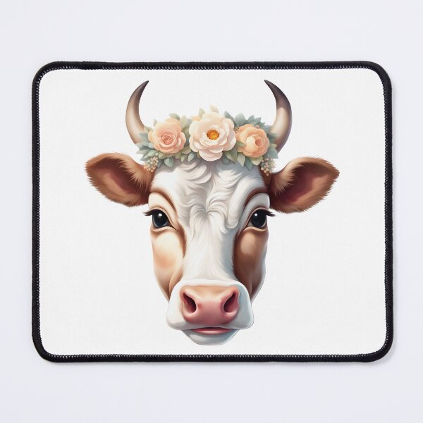 Item preview, Cute Cow with Flower Crown designed and sold by SolaoLab.