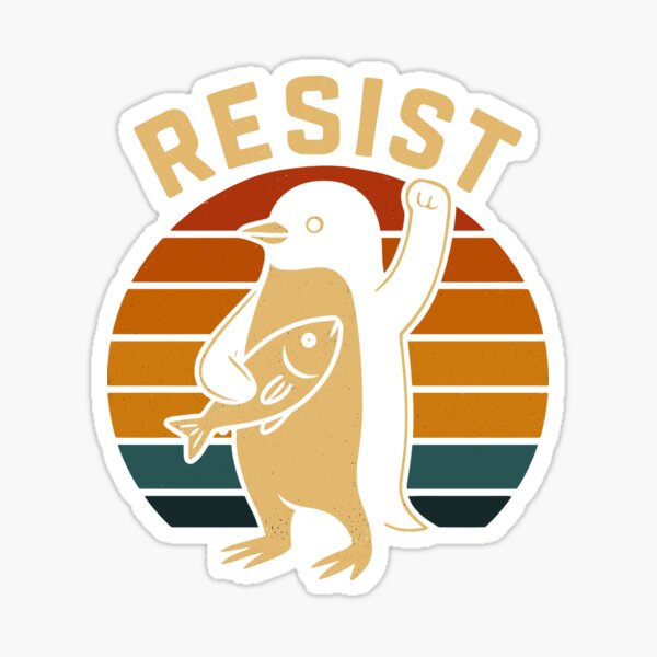 Item preview, Resist Penguin Activism no tariffs designed and sold by varioarts.