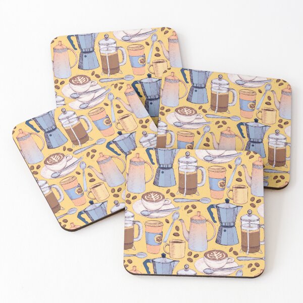 Item preview, Coffee Love on Yellow designed and sold by micklyn.