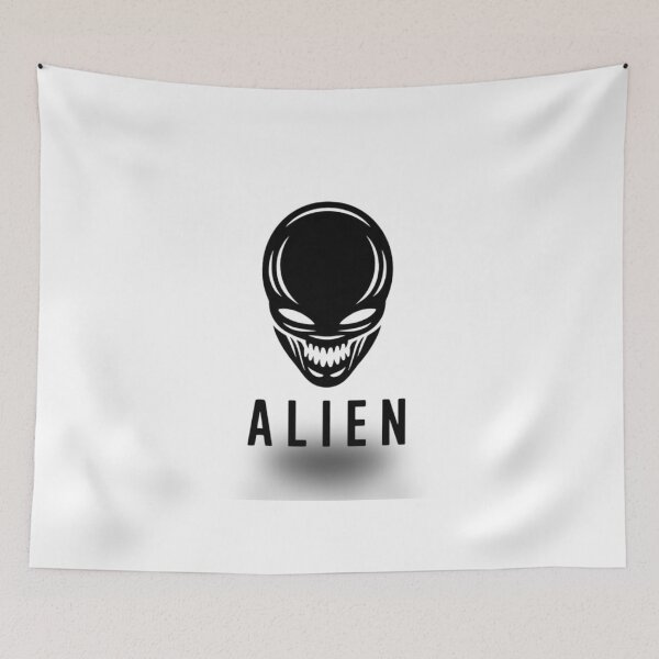 Item preview, Alien Skull Head | Minimalist Horror Alien Design | Creepy Sci-Fi Face designed and sold by MOTAS FASHION .