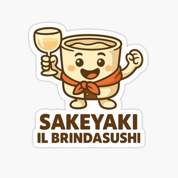 Artikel-Vorschau von Fröhlicher Sake-Cup-Charakter mit Partystimmung, designt und verkauft von Sushito & Friends.