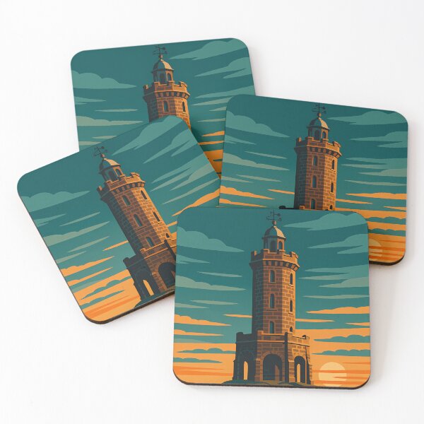 Item preview, Stylised Illustration of Darwen Tower at Sunset  designed and sold by Shafiq Khan.