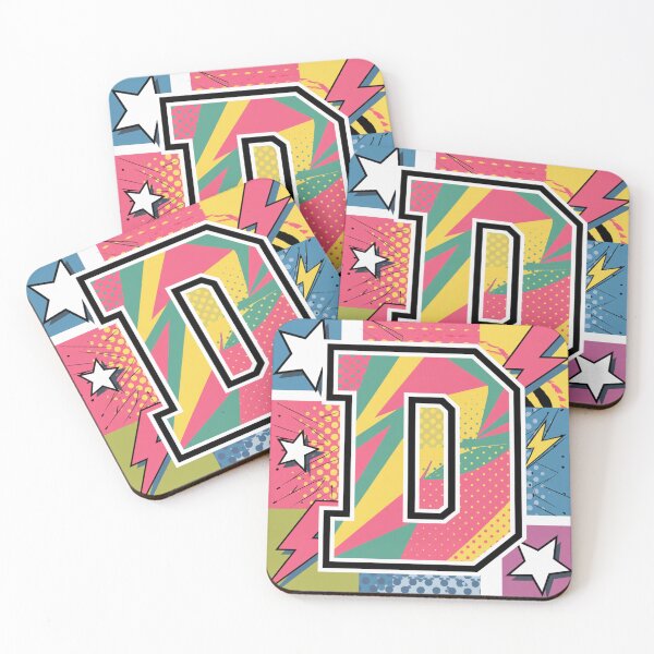 Item preview, Dynamic Letter D in Bold Colors designed and sold by Mystic Wild Studio.