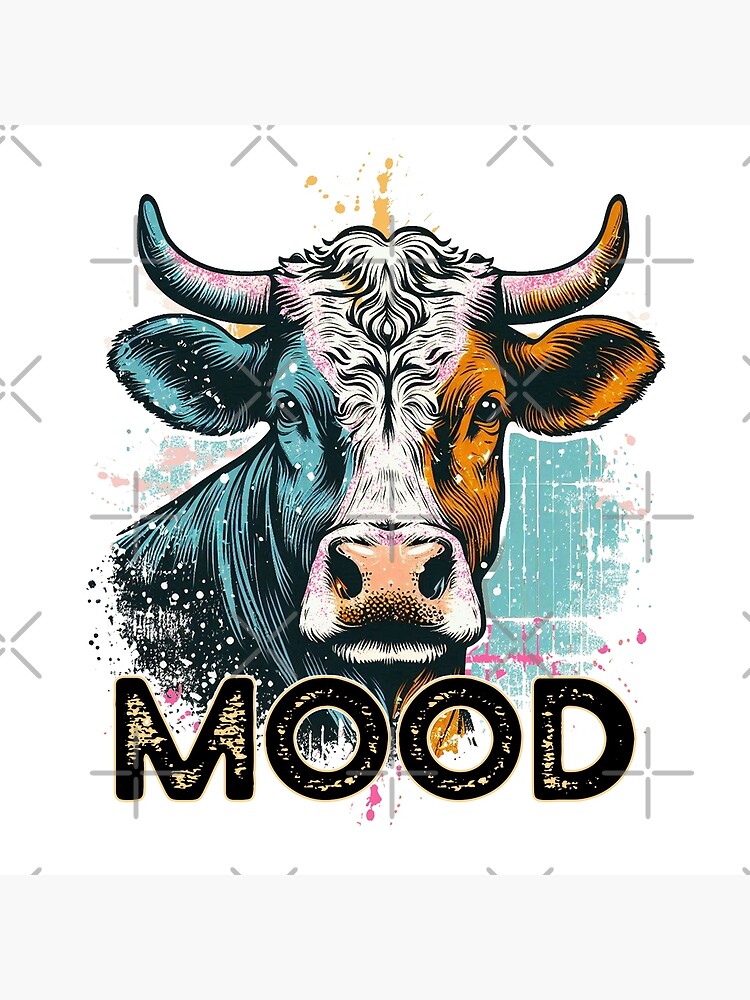 Imagen 2 de 2, Tarjetas de felicitación con la obra Vaca de humor divertida retro, diseñada y vendida por TTDesignCo.