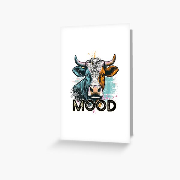 Item preview, Mood Cow Funny Retro designed and sold by TTDesignCo.