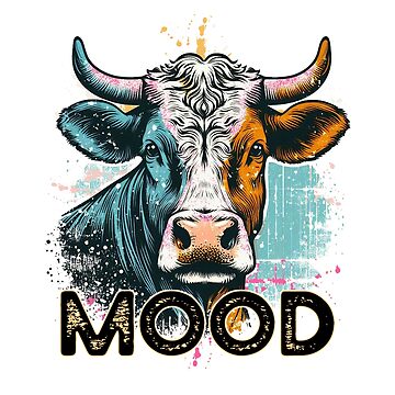 Imagen de la obra Vaca de humor divertida retro de TTDesignCo