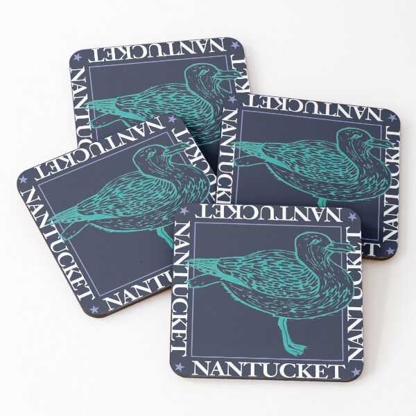 Item preview, Nantucket Island graphic with gull designed and sold by HelenDBVickers.