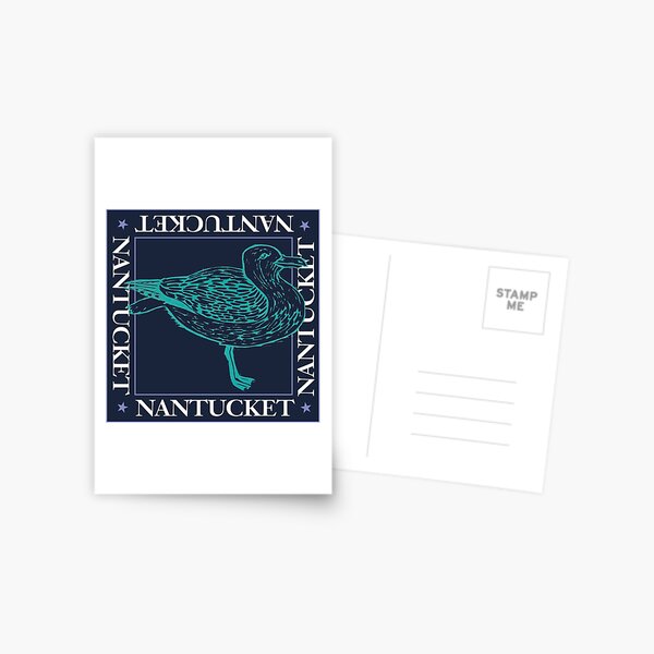 Item preview, Nantucket Island graphic with gull designed and sold by HelenDBVickers.